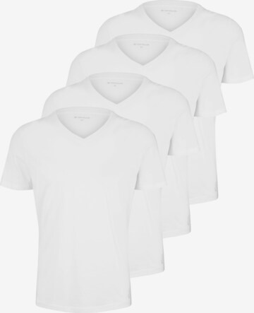 T-Shirt TOM TAILOR en blanc : devant