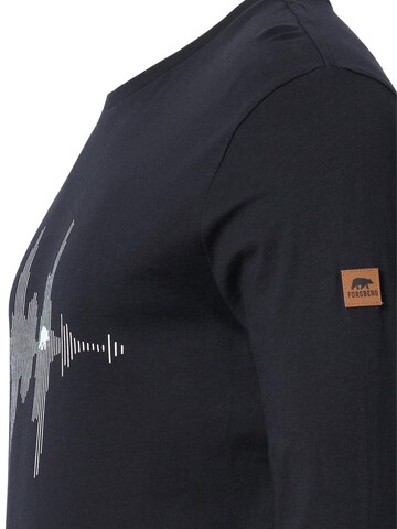 FORSBERG Sweatshirt 'Longsleeve mit Audiowelle' in Black