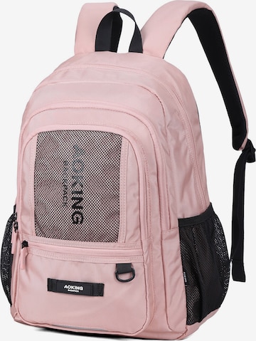 Aoking Backpack in Pink: front
