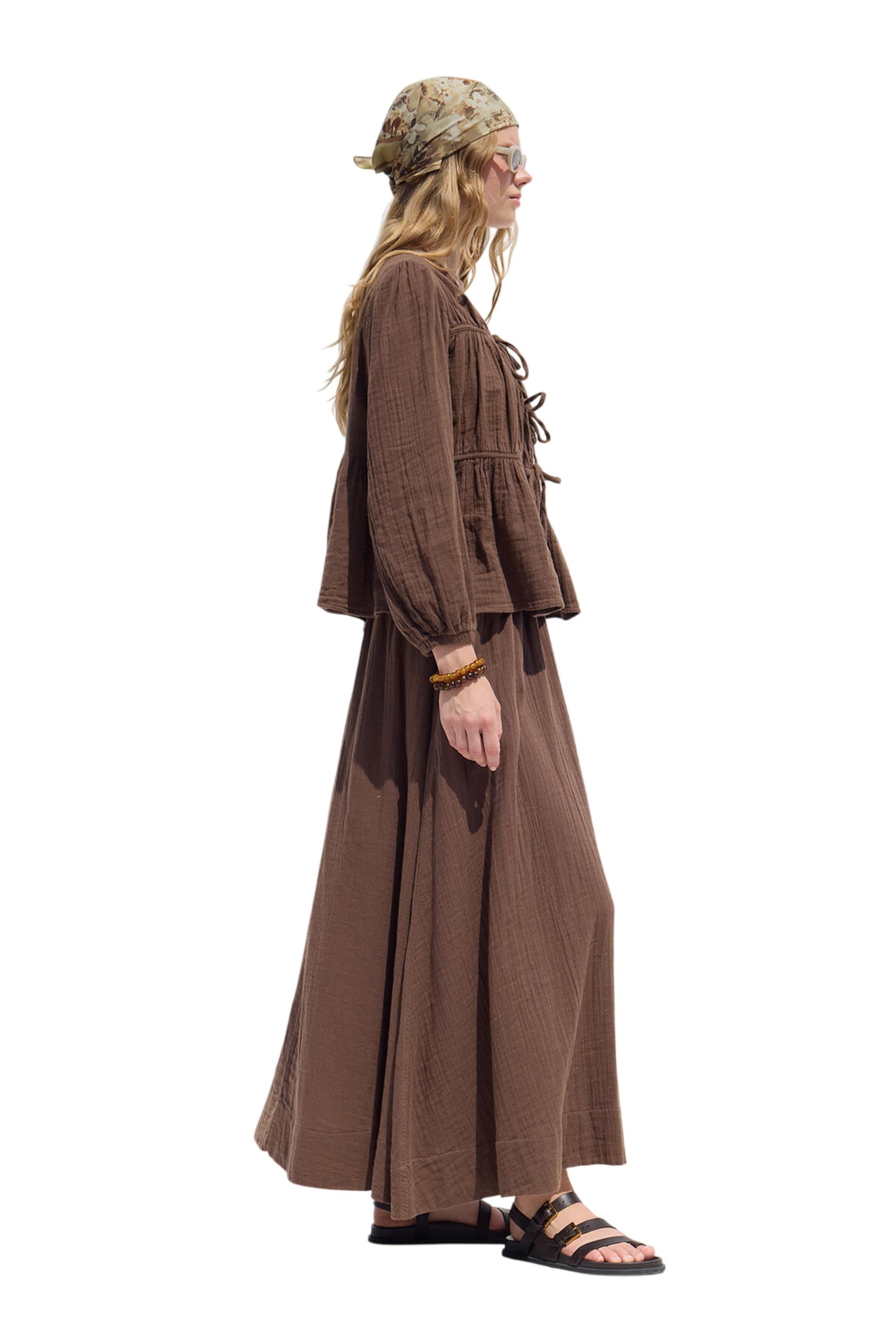 MANUKA Blouse in Bruin