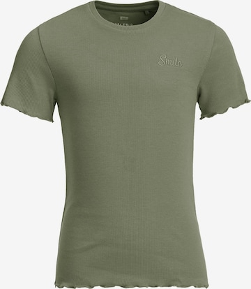 T-Shirt WE Fashion en vert : devant