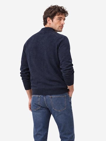 Lyle & Scott Tröja 'Cotton Merino Quarter Zip Jump 263MLSKN2112VC' i blå