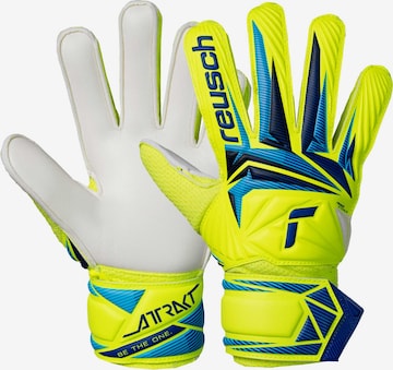REUSCH Sports gloves 'Attrakt Solid Junior' in Yellow: front