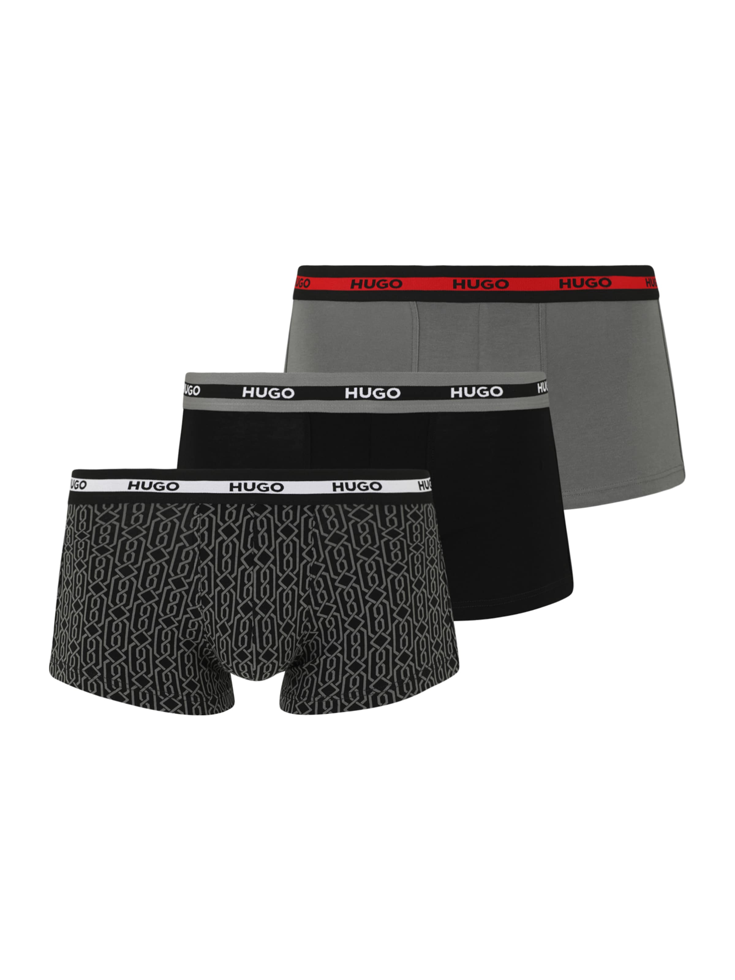 HUGO Bokserishortsit värissä marine / harmaa / punainen / valkoinen, Tuotenäkymä