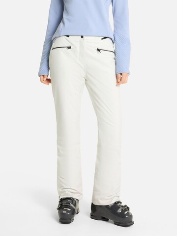 ZIENER Slim fit Outdoor Pants 'TILLA' in White: front