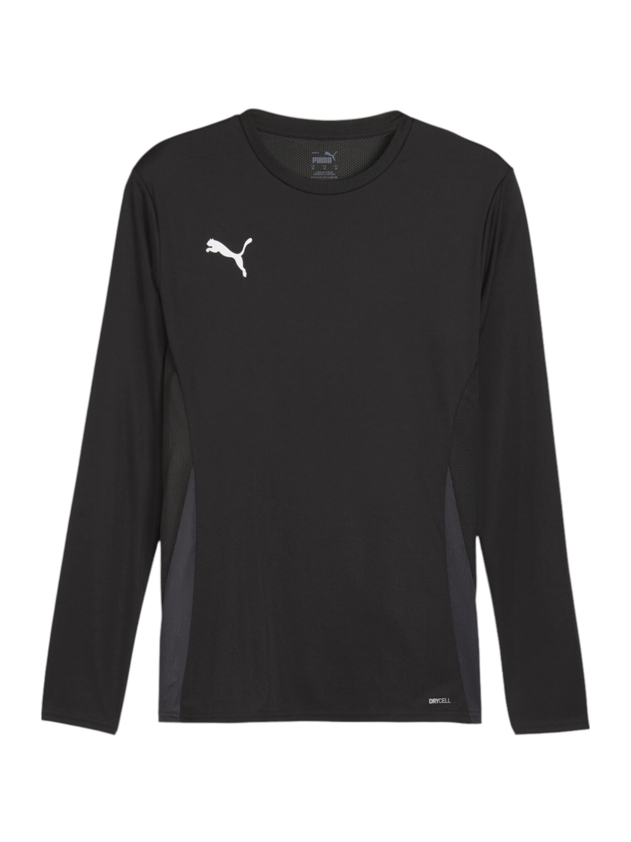 juoda PUMA Sportiniai marškinėliai 'teamGOAL': priekis