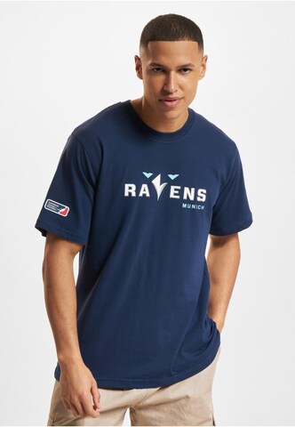 DEF T-Shirt 'DefShop x European League of Football  Munich Ravens 1' in Blau