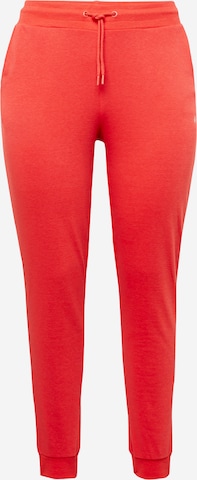 Effilé Pantalon de sport 'ELINA' Only Play Curvy en rouge : devant