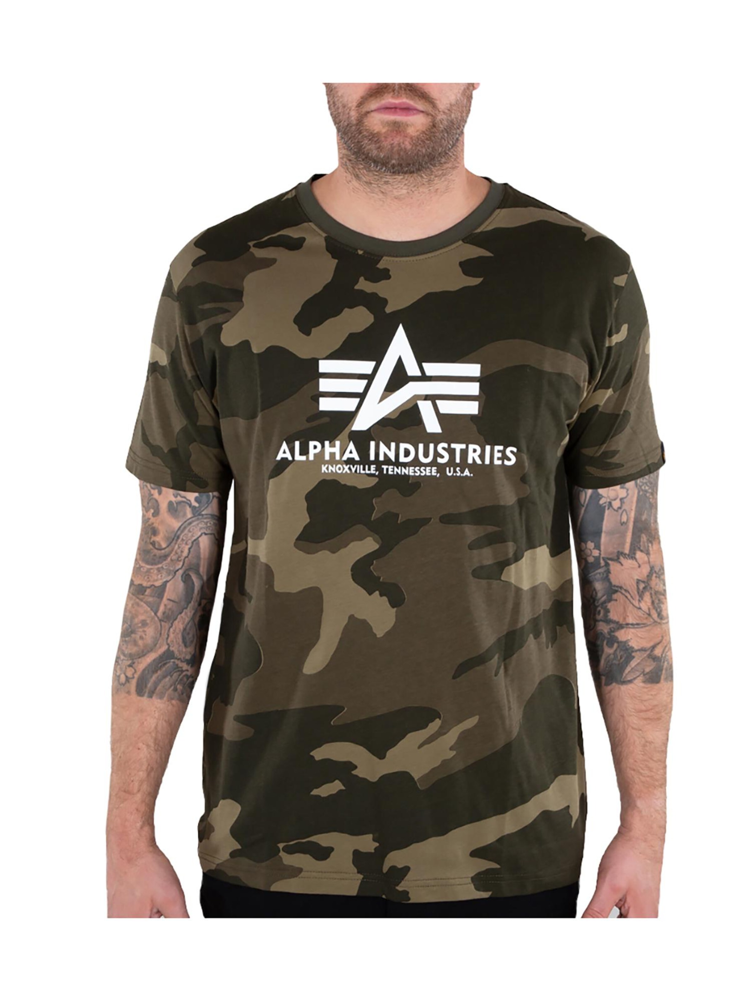 ALPHA INDUSTRIES Shirt 'Basic Logo' in Mixed colors: front