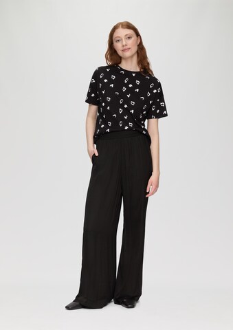 QS Wide leg Broek in Zwart