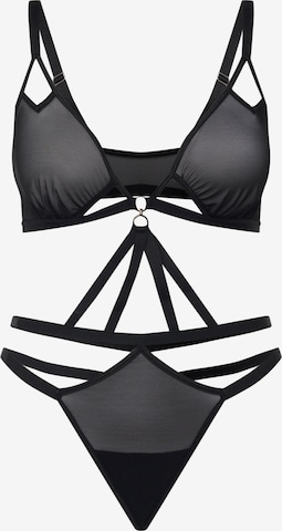 Ulla Popken Bodysuit in Black: front