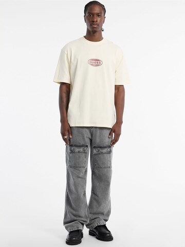 GUESS Originals T-Shirt 'Go Striker' in Beige