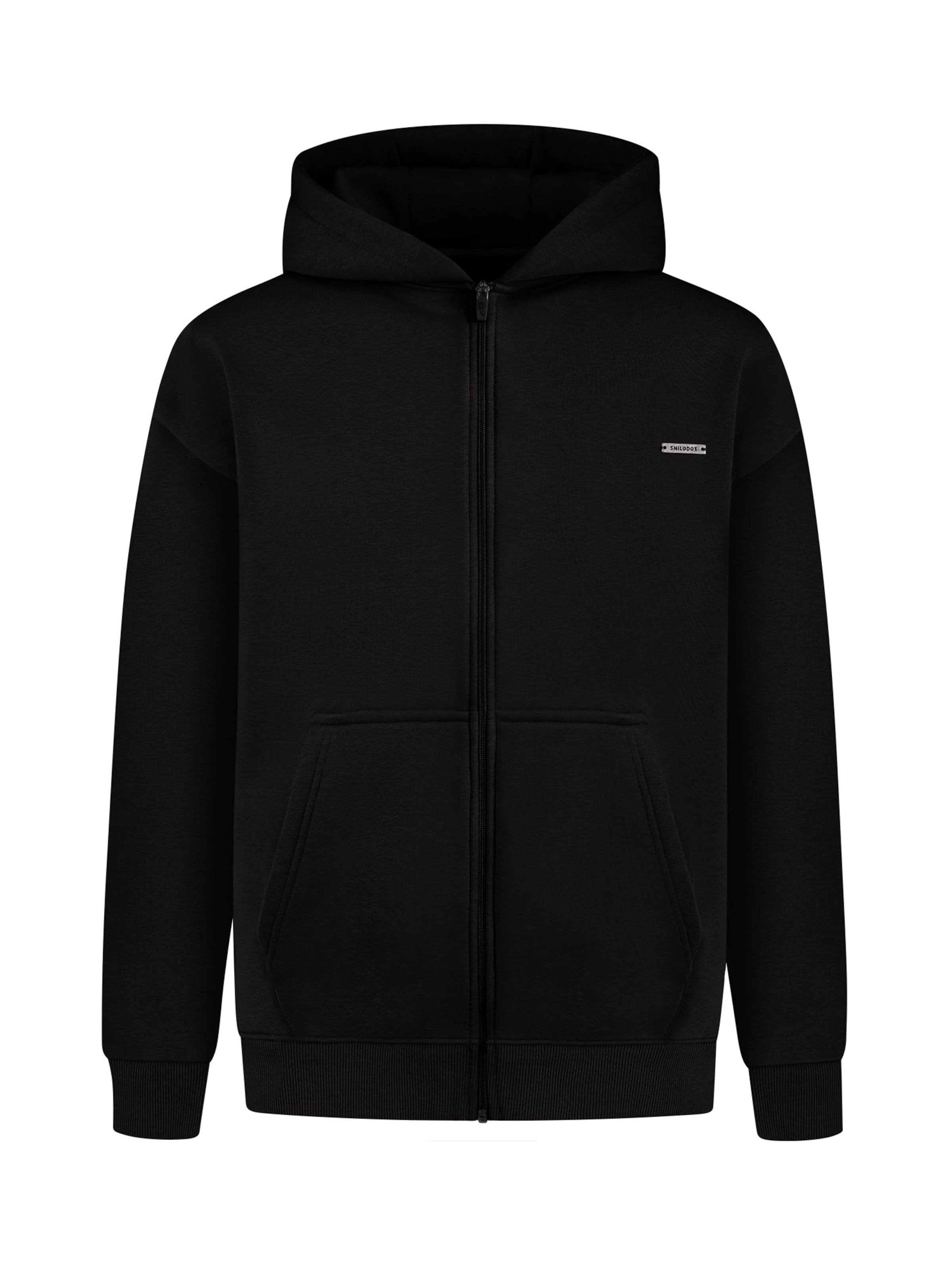 Smilodox Sweat jacket in Black: front