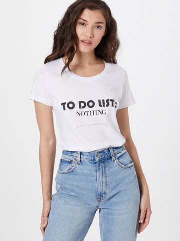 EINSTEIN & NEWTON T-shirt 'Nothing' i vit: framsida