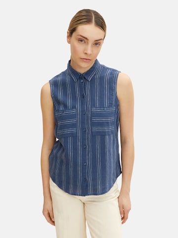 TOM TAILOR Blouse in Blauw: voorkant