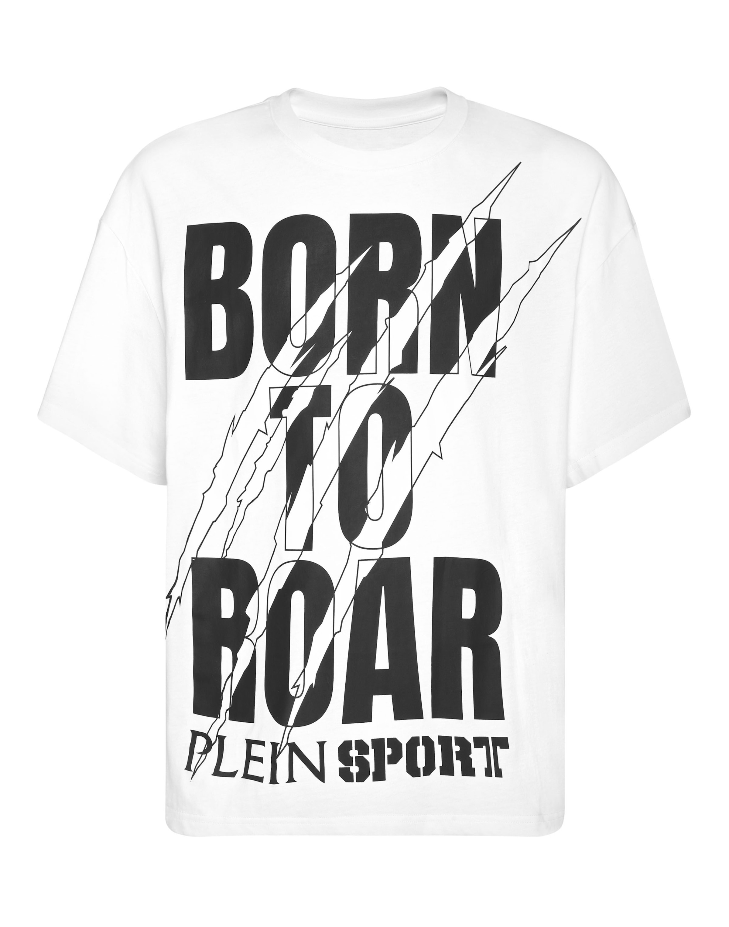 Plein Sport Camiseta 'Scratch' en negro / blanco, Vista del producto
