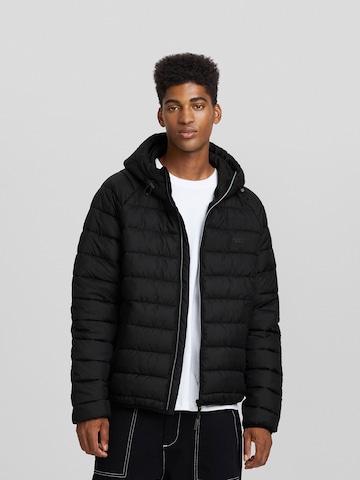 Bershka Between-Season Jacket in Black: front