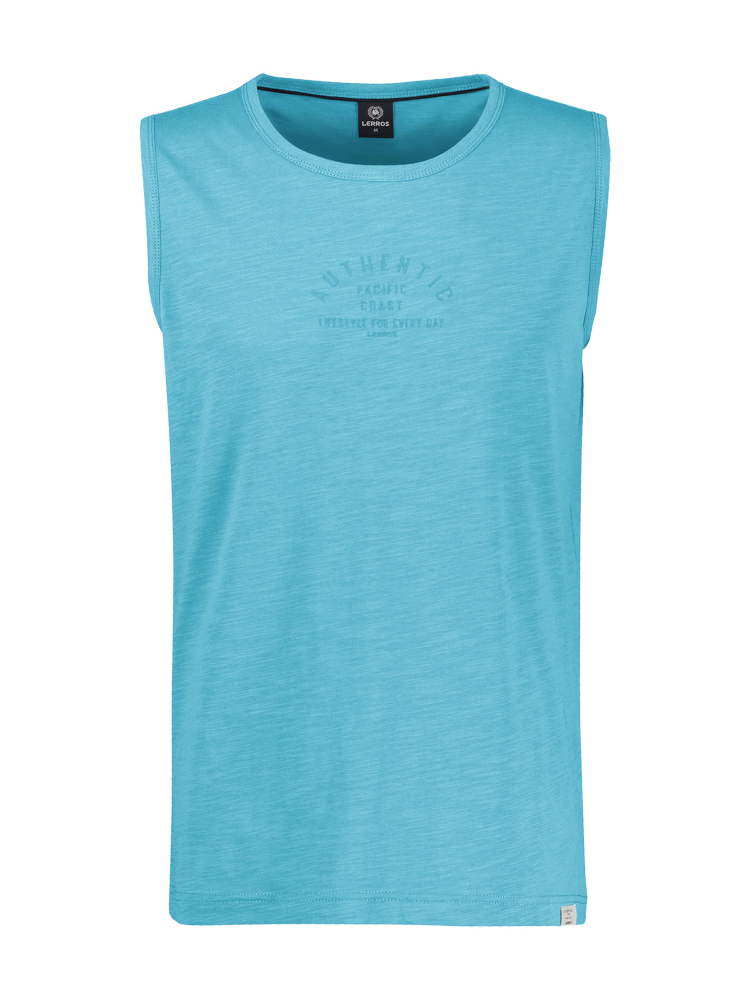 LERROS Luftiges Tanktop aus Baumwolle mit trendigem Slogan-Print in Blau: Vorderseite