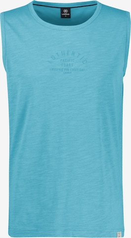 LERROS Luftiges Tanktop aus Baumwolle mit trendigem Slogan-Print in Blau: Vorderseite