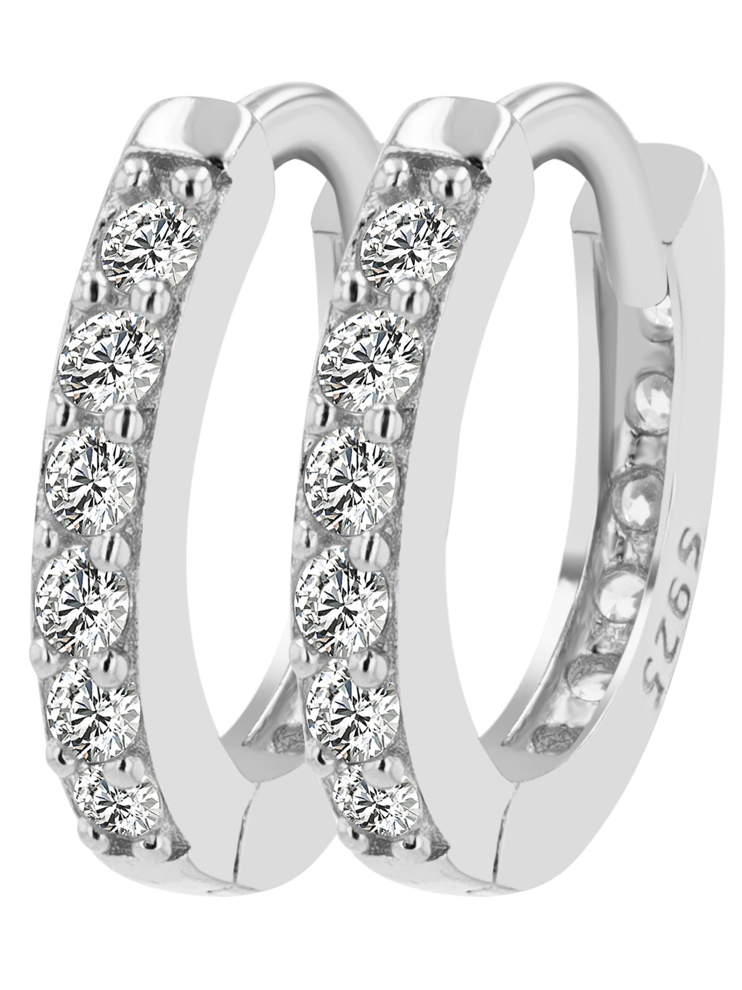 Akzent Earrings '"Yasmin" aus 925 Sterlingsilber, rhodiniert, langlebig' in Silver