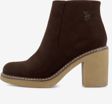 US POLO ASSN. Booties 'Mabel' in Brown: front