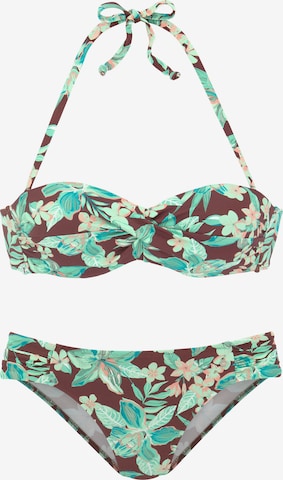 s.Oliver Bandeau Bikini in Bruin: voorkant