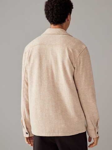 Next Regular fit Button Up Shirt in Beige