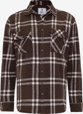 Moxx Paris Button Up Shirt in Brown: front