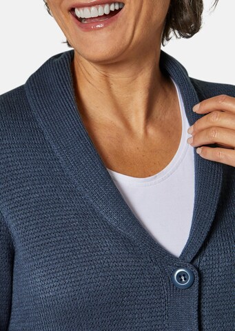 Goldner Strickjacke in Blau
