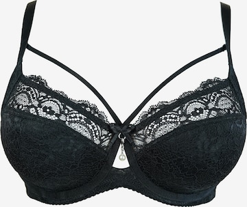 SugarShape T-shirt Bra 'Eliana' in Black: front