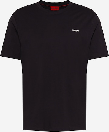 HUGO Shirt 'Dero222' in Zwart: voorkant