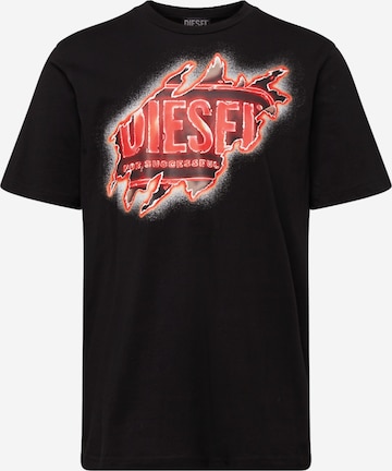 DIESEL T-shirt 'JUST' i svart: framsida