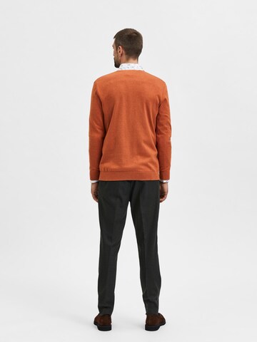 SELECTED HOMME Regular fit Trui 'Berg' in Bruin