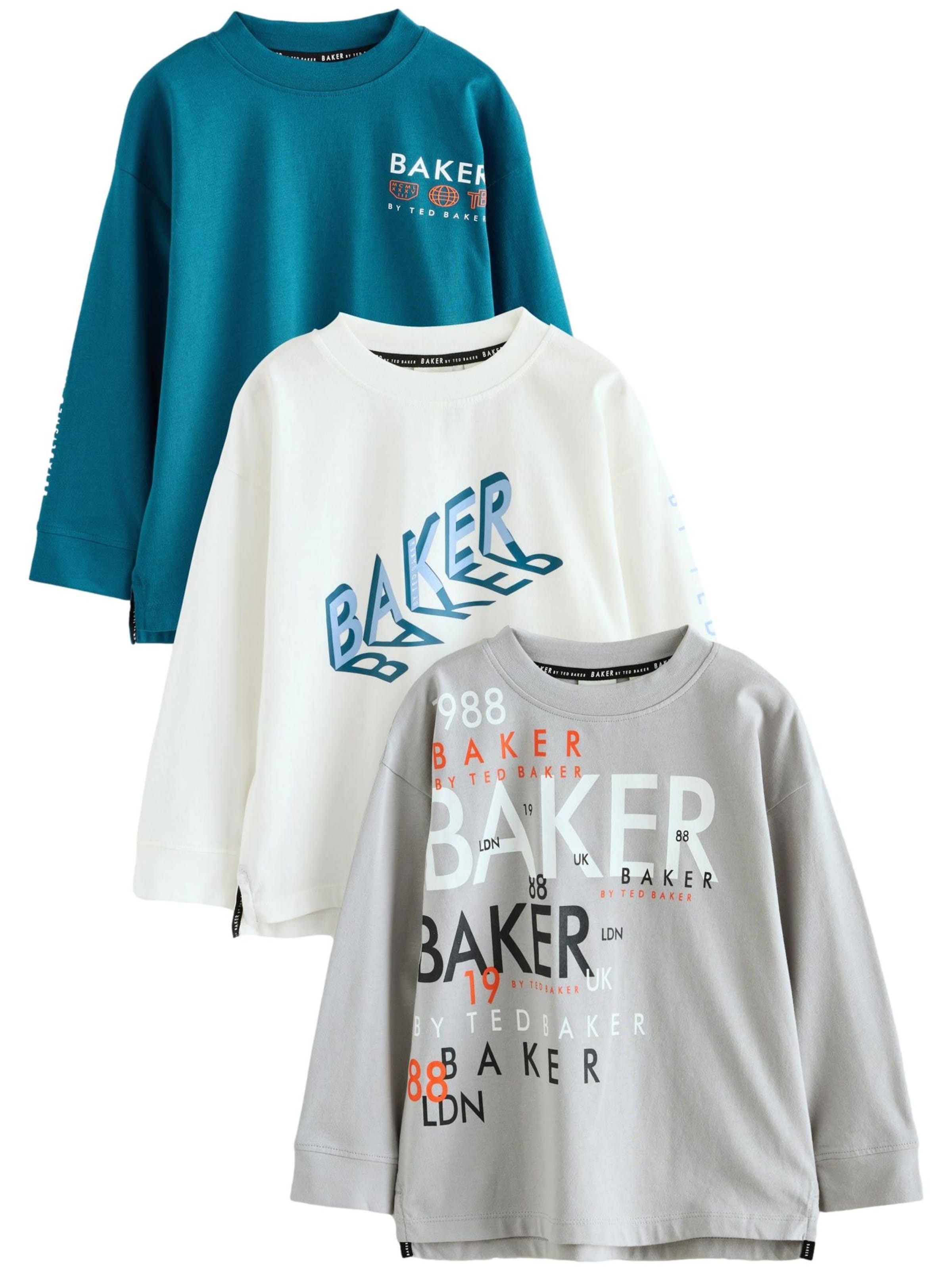 Tricou de la Baker by Ted Baker pe albastru: față