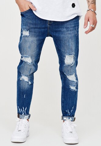 behype Slim fit Jeans 'Dino' in Blue: front