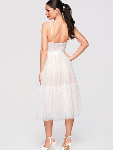 Ombre Dress in White