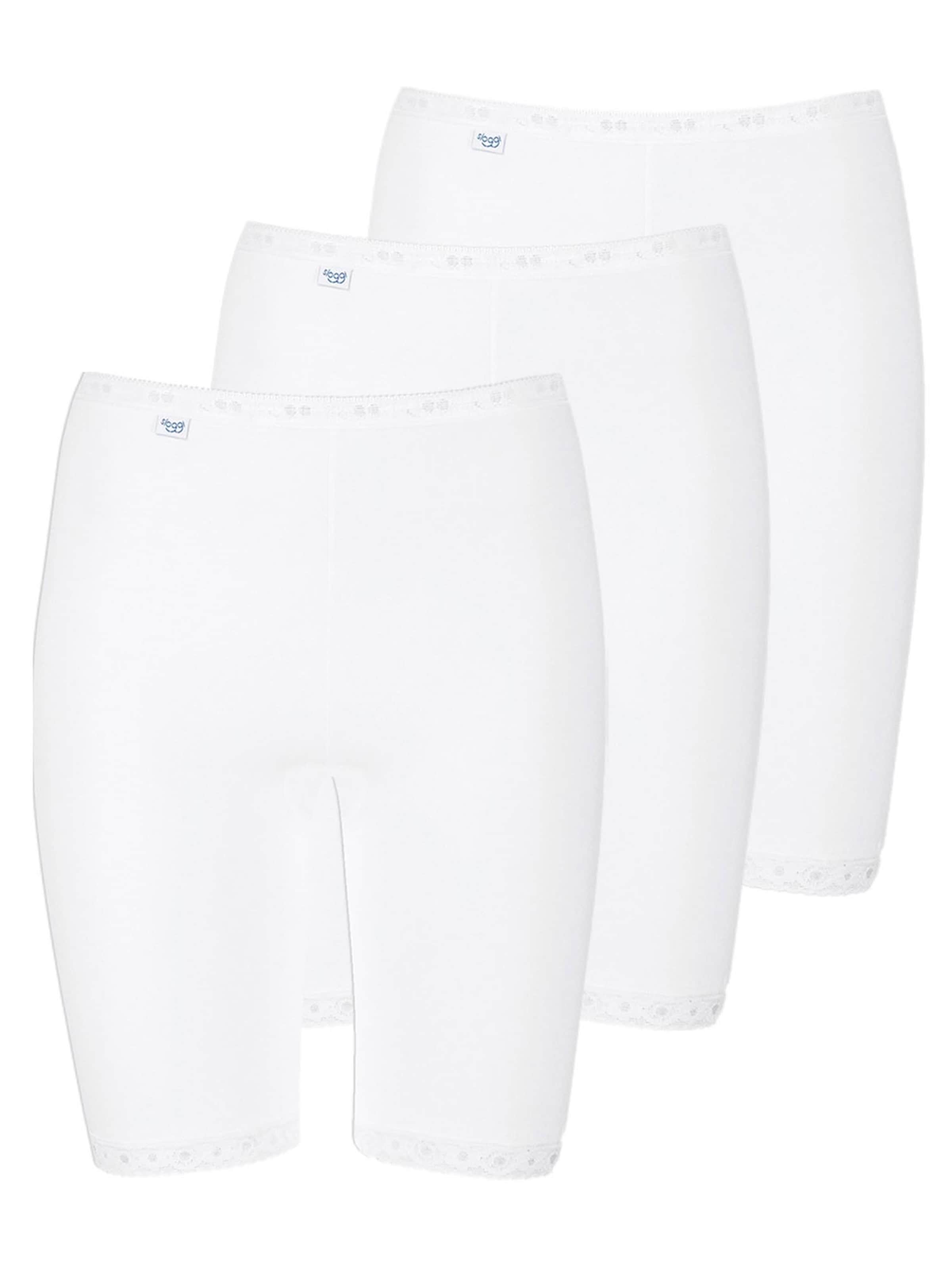 SLOGGI Boyshorts 'SLOGGI Long Slip 3er Pack Basic+' in White: front