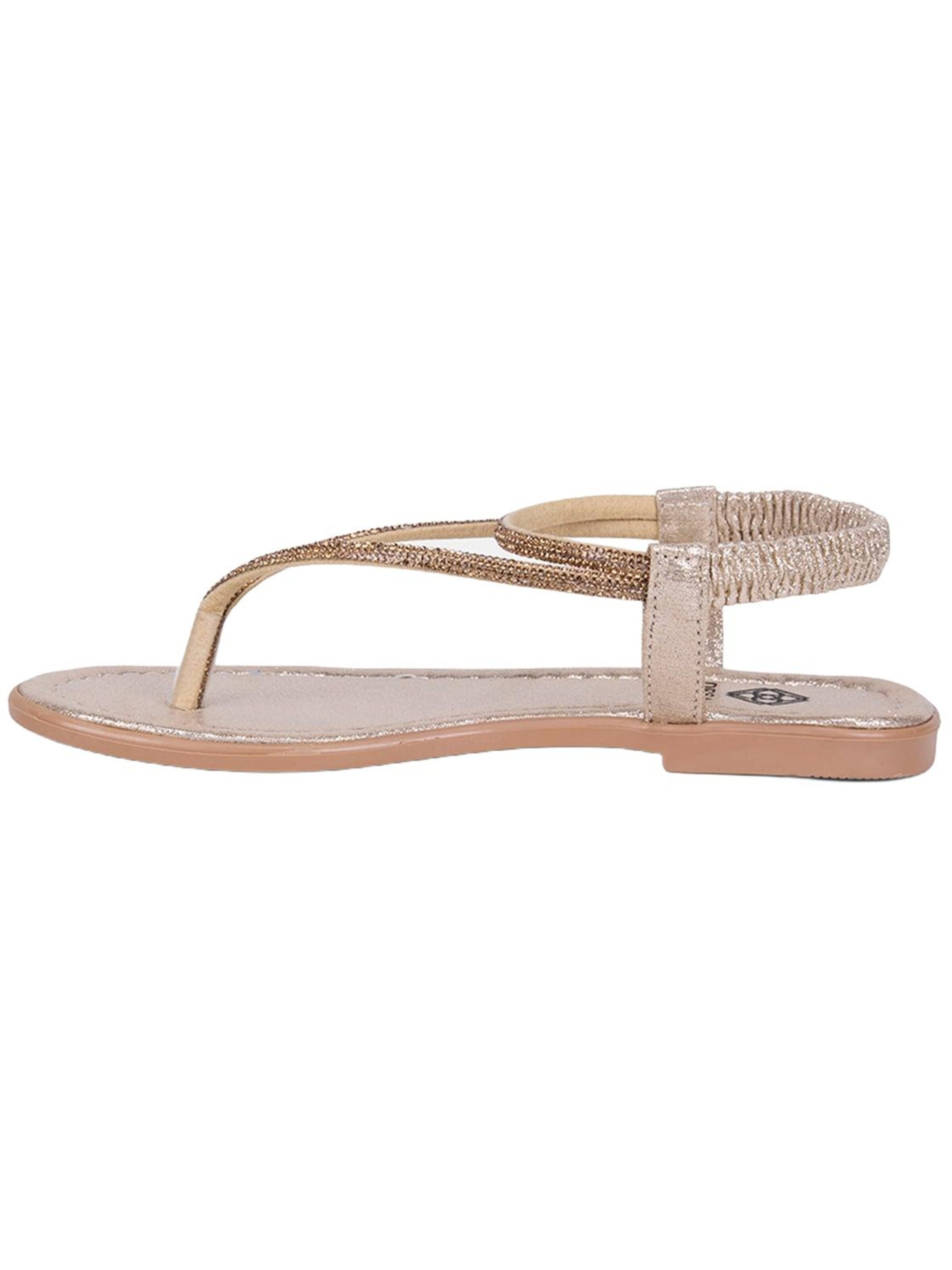Desa - Sandalias de dedo 'Zehenstegsandalen' en oro