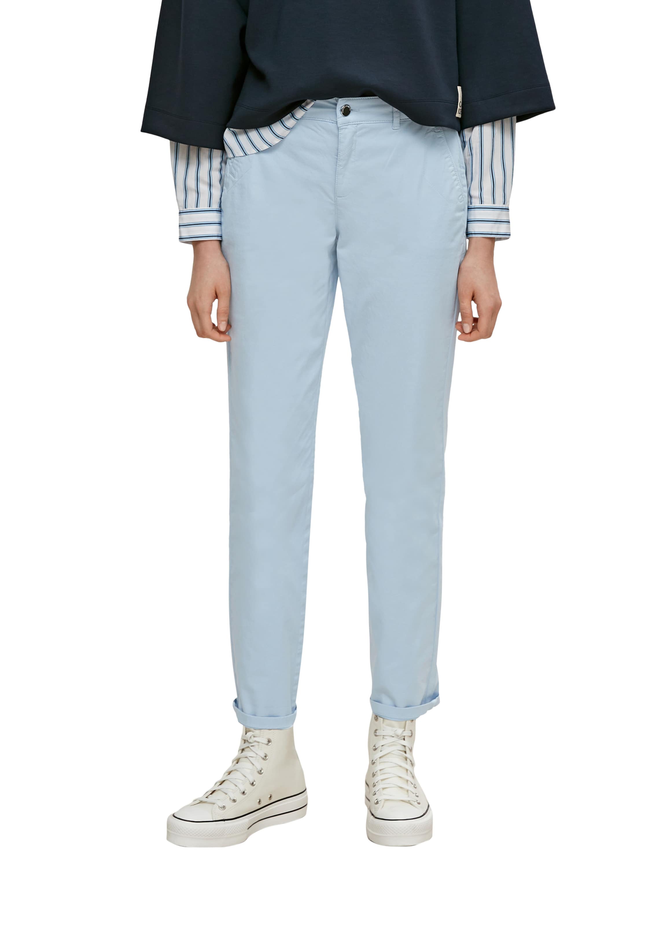 comma casual identity Tapered Hose in Blau: Vorderseite