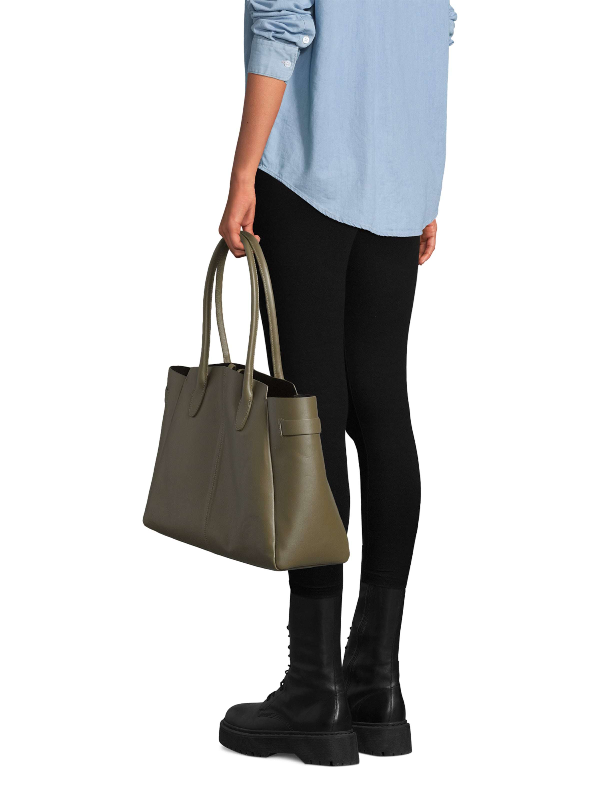 & Other Stories Torba shopper w kolorze zielony: przód