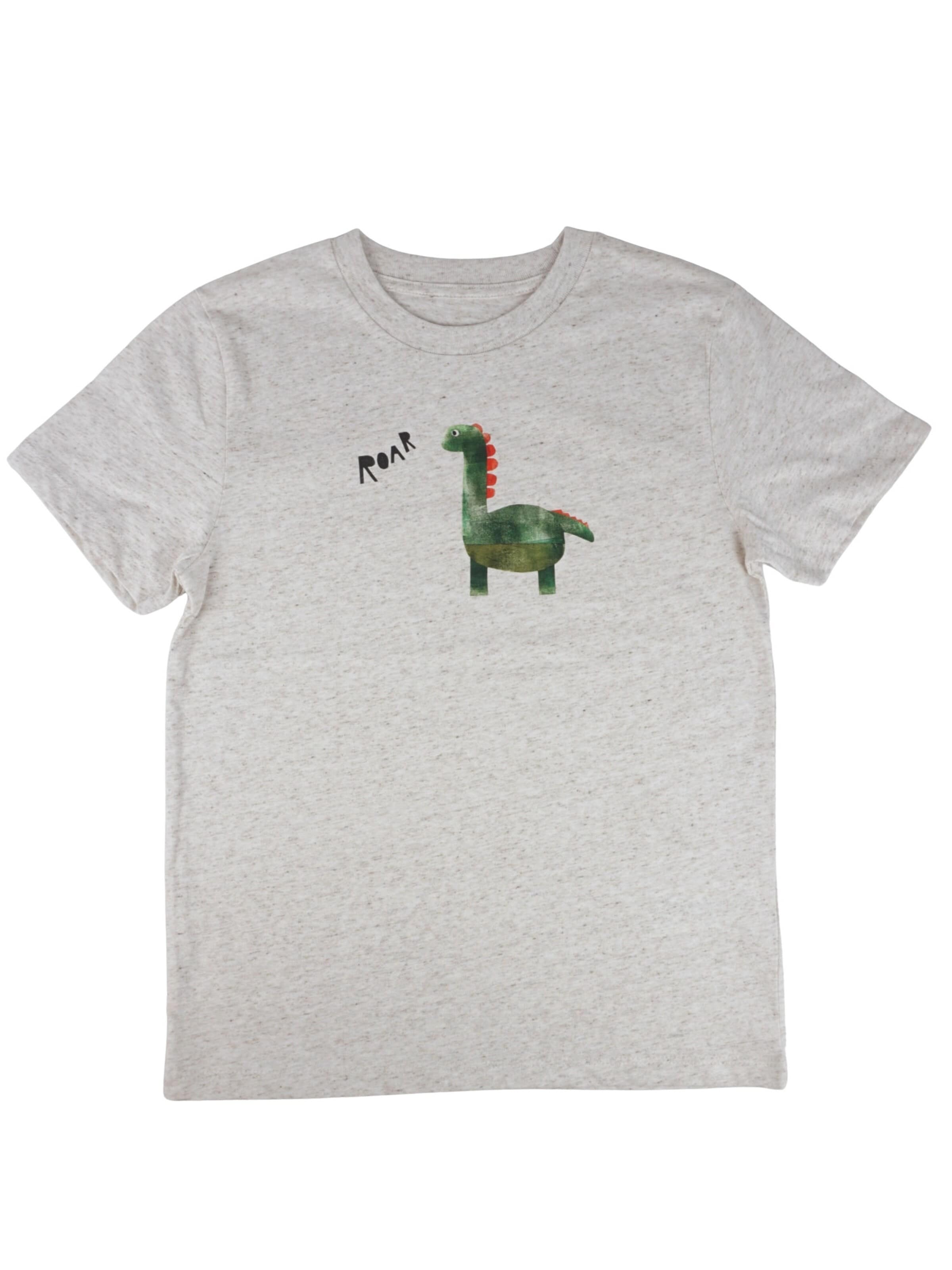 MelaDi Shirt 'Dinosaurier'‌‌‌‌‌ in Weiß: Vorderseite