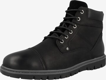 GEOX Lace-Up Boots 'U Ghiacciaio C' in Black: front