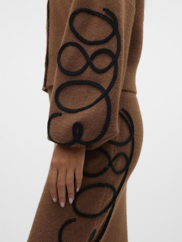 SOMETHINGNEW Cardigan 'SNRose' i brun