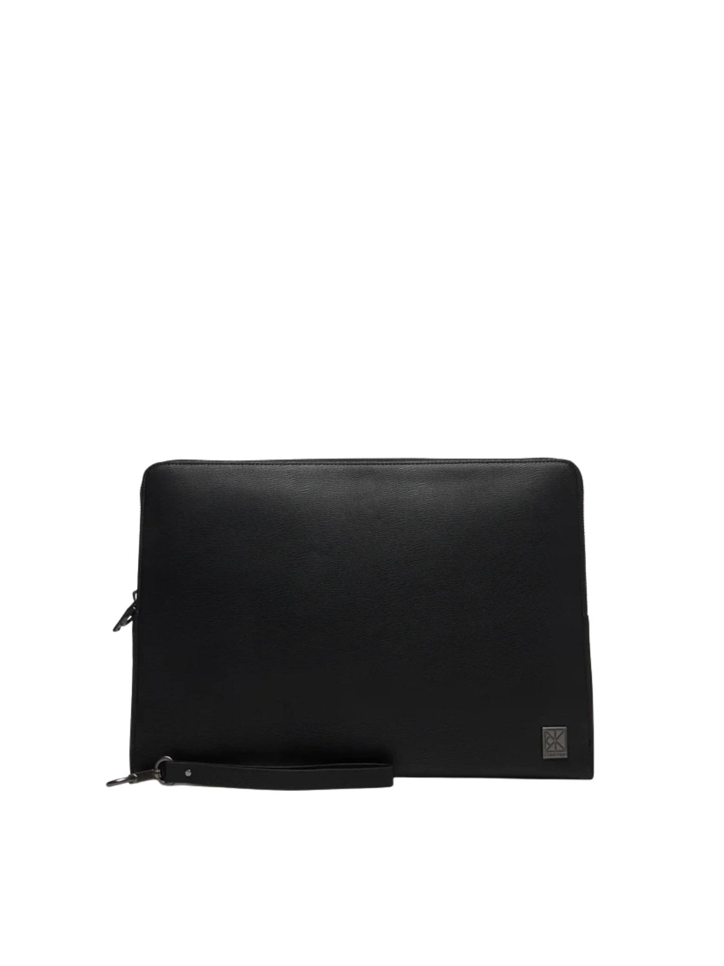 Calvin Klein Datorväska 'CALVIN KLEIN EMBLEM HW LAPTOP SLEEVE BORSA' i svart: framsida