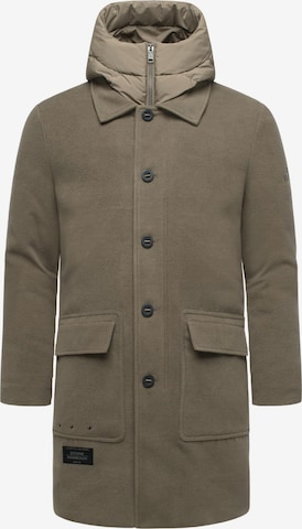 STONE HARBOUR Winterjas 'Thiagoo XX' in Bruin: voorkant