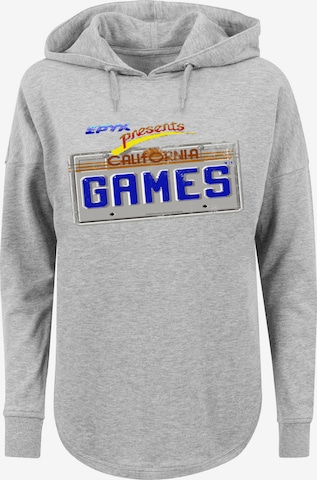 F4NT4STIC Sweatshirt 'Retro Gaming California Games Plate' in Grey: front