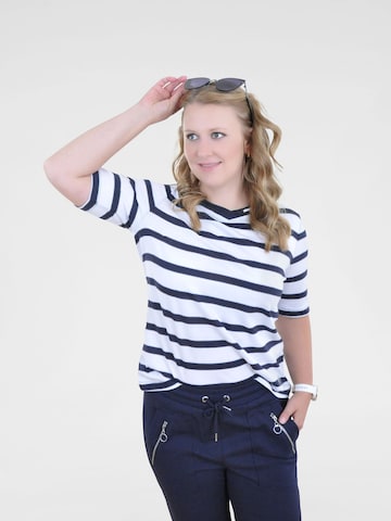 T-shirt Navigazione en bleu : devant
