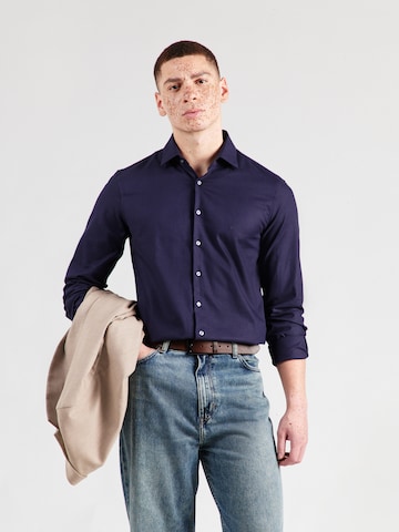 Calvin Klein Úzky strih Košeľa - Modrá: predná strana