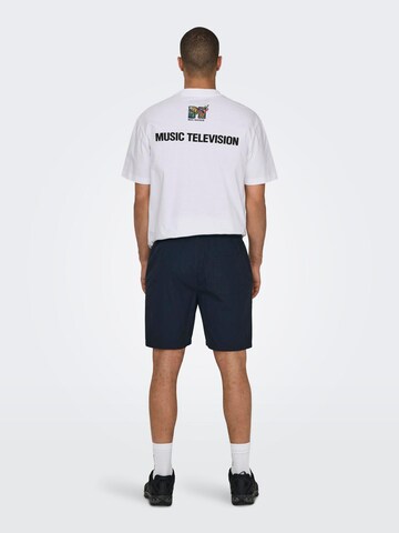 Only & Sons Regular Shorts 'Tel' in Blau