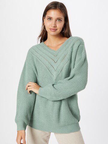 ABOUT YOU Sweater 'Emilia' in Green: front